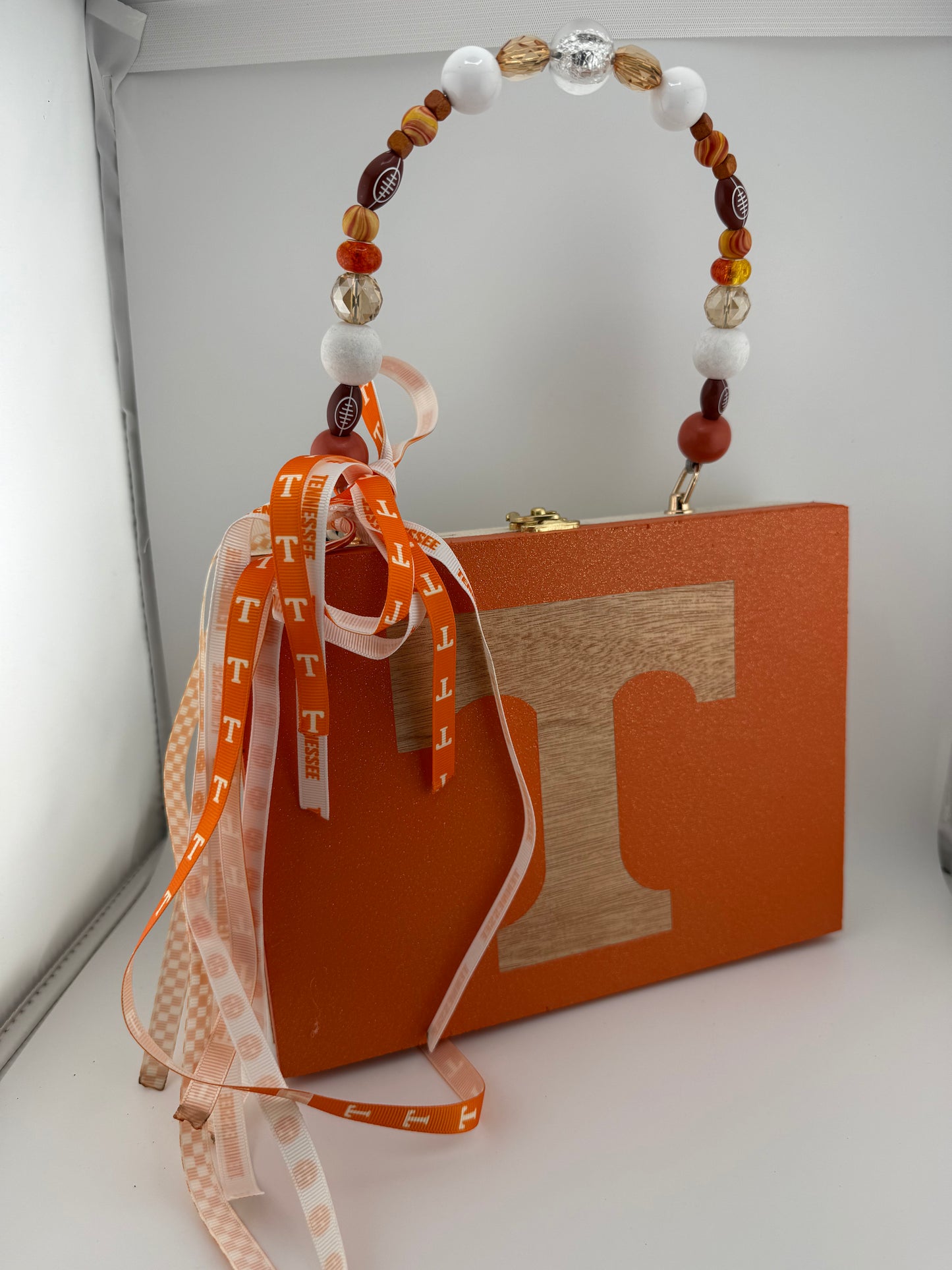 Tennessee Volunteers Football Cigar Box Purse 🧡🏈