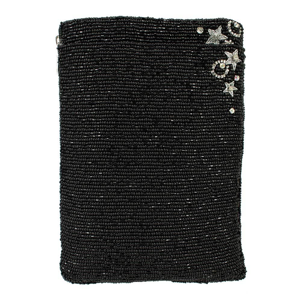 Bubbly Mini Beaded Champagne Bottle Crossbody Handbag