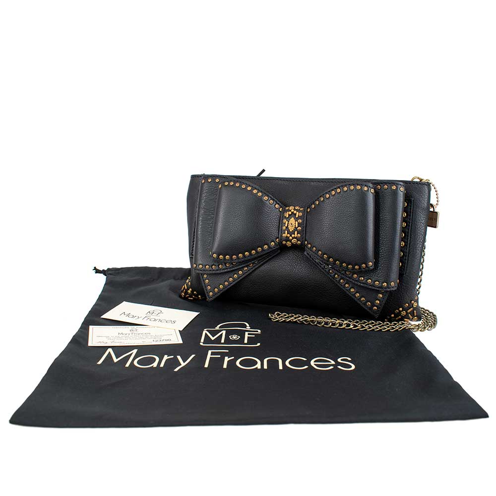 Bowed Over Genuine Leather Bow Crossbody Handbag