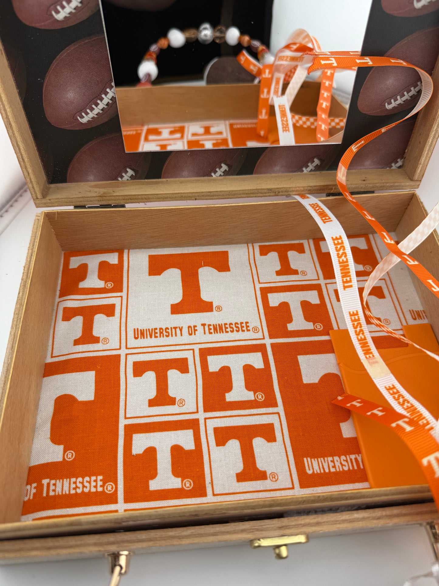 Tennessee Volunteers Football Cigar Box Purse 🧡🏈